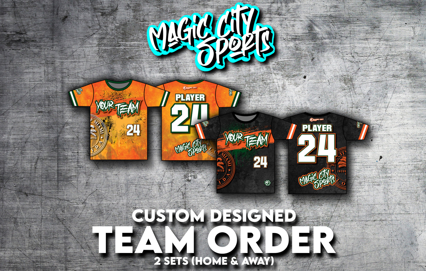 Custom Designed TEAM ORDER / HOME & AWAY (2 Sets)
